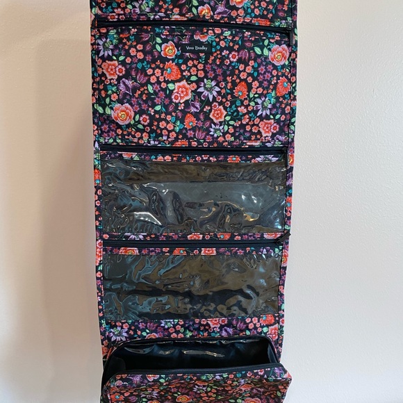 Vera Bradley Black Travel Bag with Colorful Floral Pattern - Picture 6 of 7